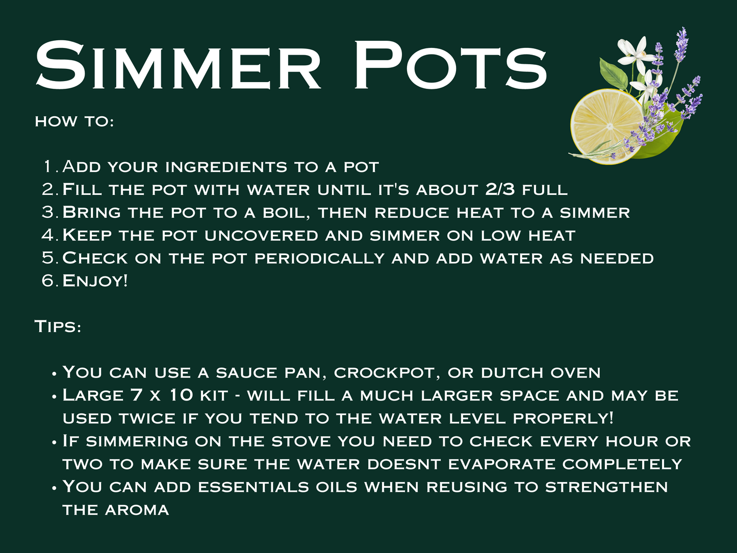 Lemon & Lavender Simmer Pot